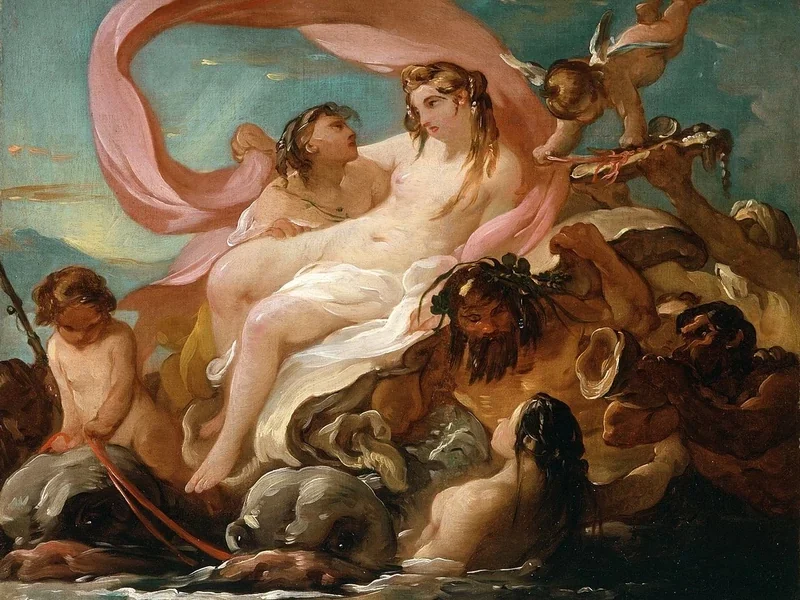 1716-Joseph-Marie Vien - Venere emerge del mare - Los Angeles County Museum of Art